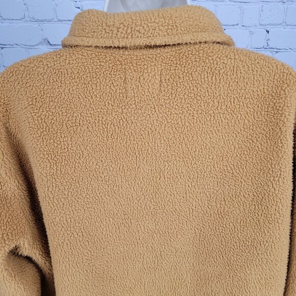 Urban Outfitters Yellow Fleece 1/4 Zip Collared Pullover Jacket Size Small S - Picture 7 of 12